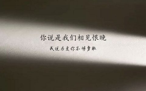 歌曲《相见恨晚》背后的故事（有一种遇见叫相见恨晚）